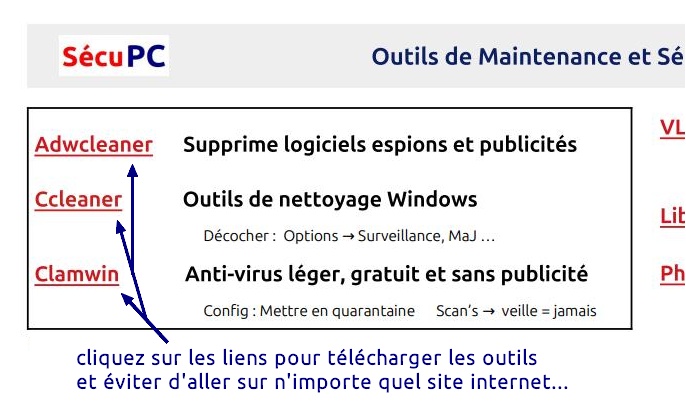 Outils de Sécurité Windows gratuits - SecuPC